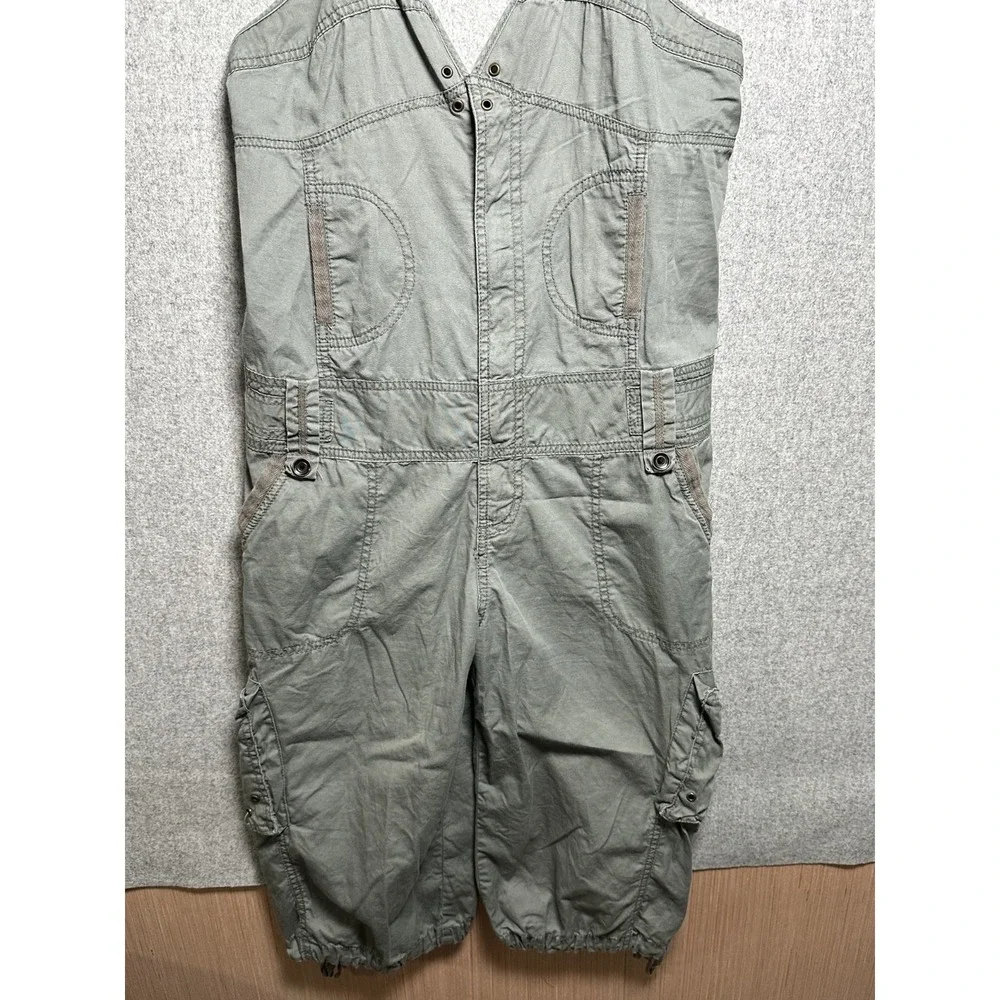 Vintage No Boundaries Juniors 11 Overalls Jumpsuit Olive Green One Piece 90s Y2K - Picture 11 of 15